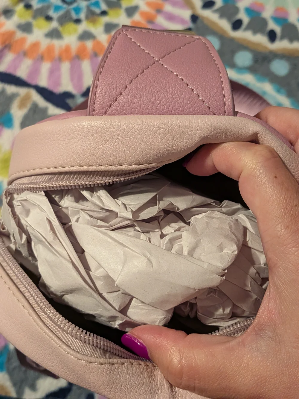 Betsey Johnson Pink Quilted Mini Backpack Crossbody